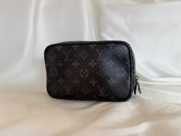 Louis Vuitton Pochette Cosmetic Pouch Monogram Black Used