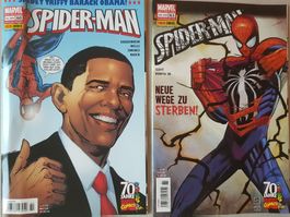 SPIDER-MAN #60 & 61 von 2009 u.a. mit BARACK OBAMA - Panini