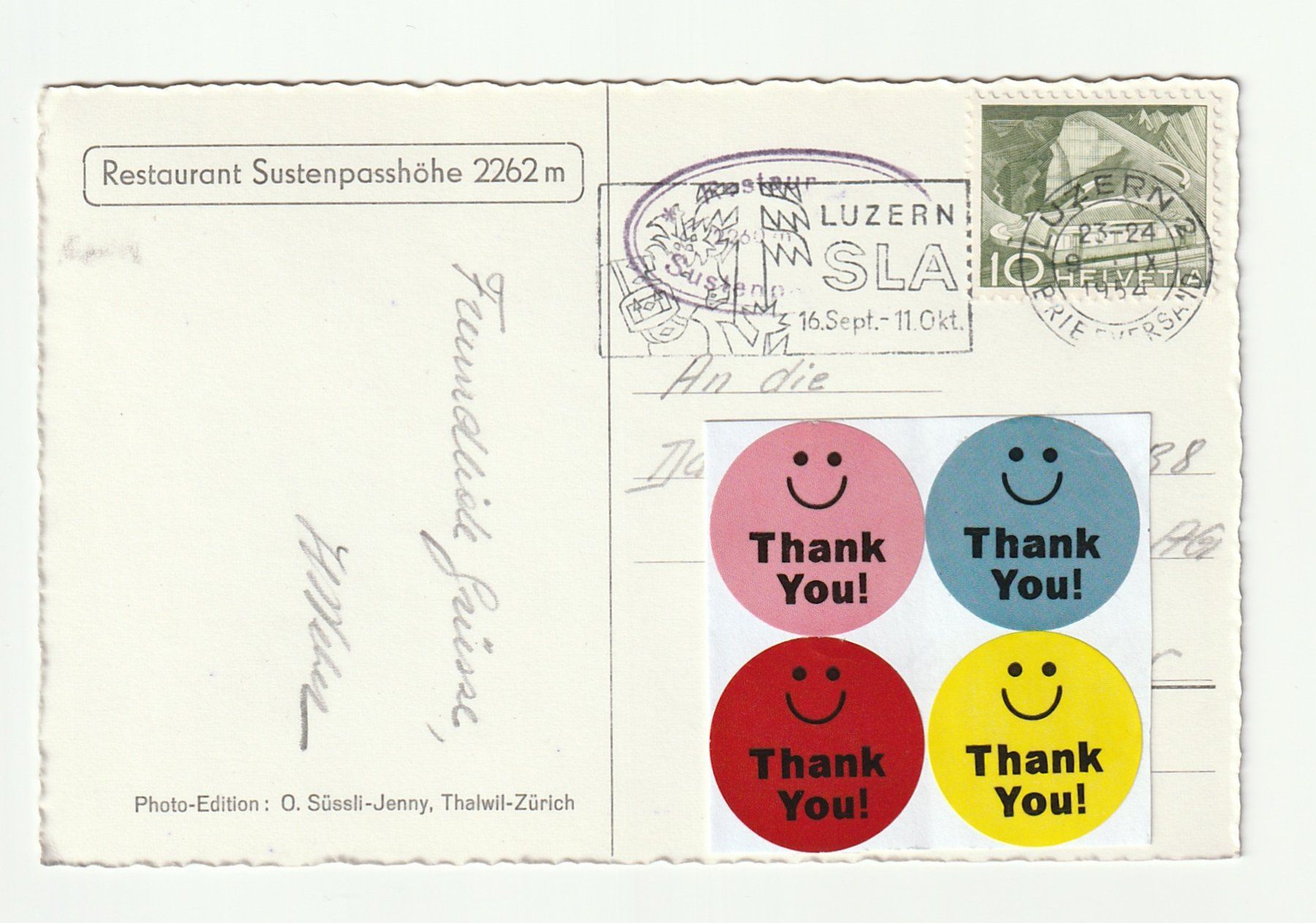 Cartes postales: Postkarte 1954 Steingletscher an Sustenstrasse mit Oldtimer – D'occasion à St. Gallen par Ricardo_Deals 1