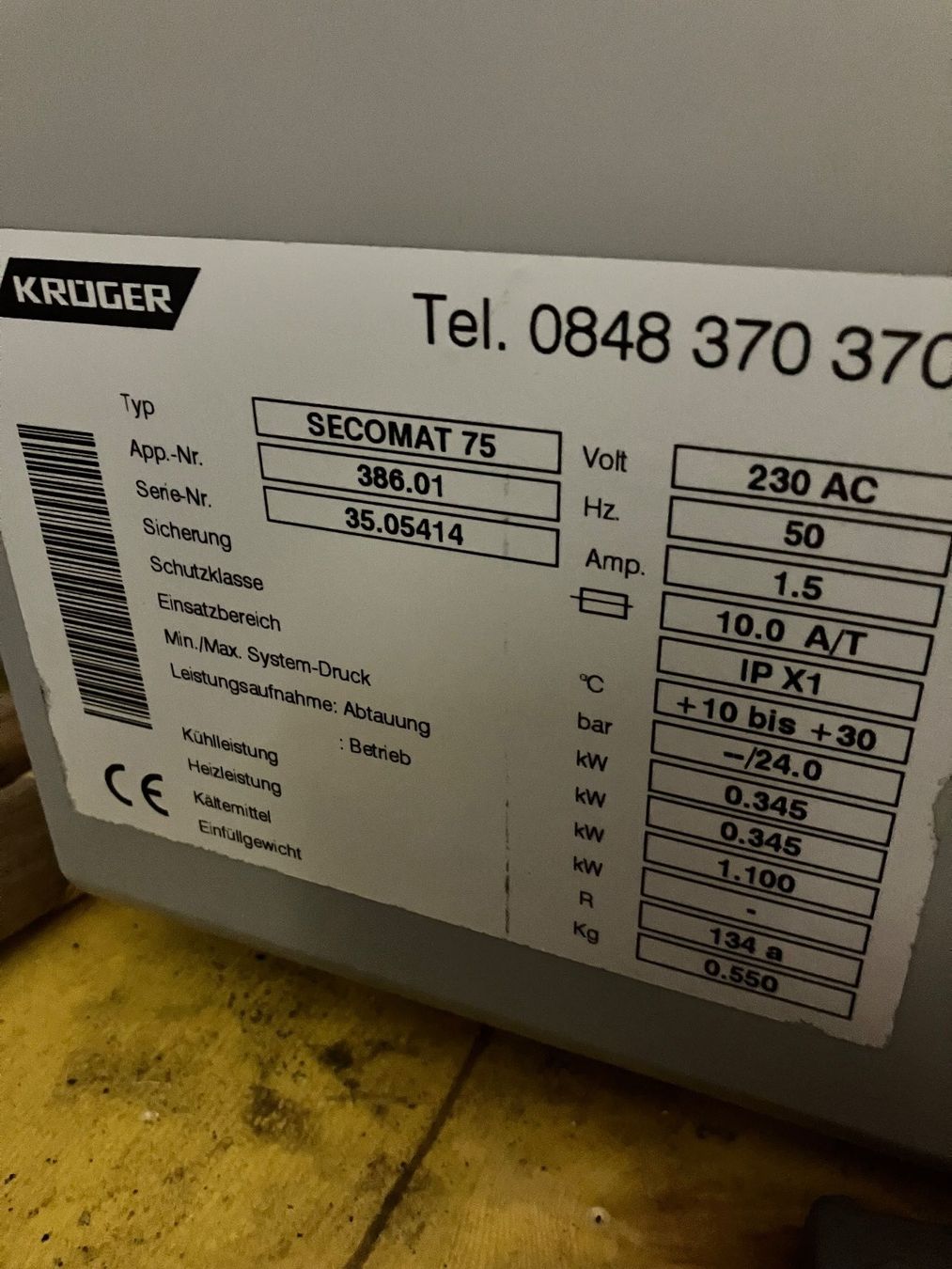 Krüger Deumidificatori: Krüger Secomat 75 – Usato da Gross venduto da rue_9znh 2