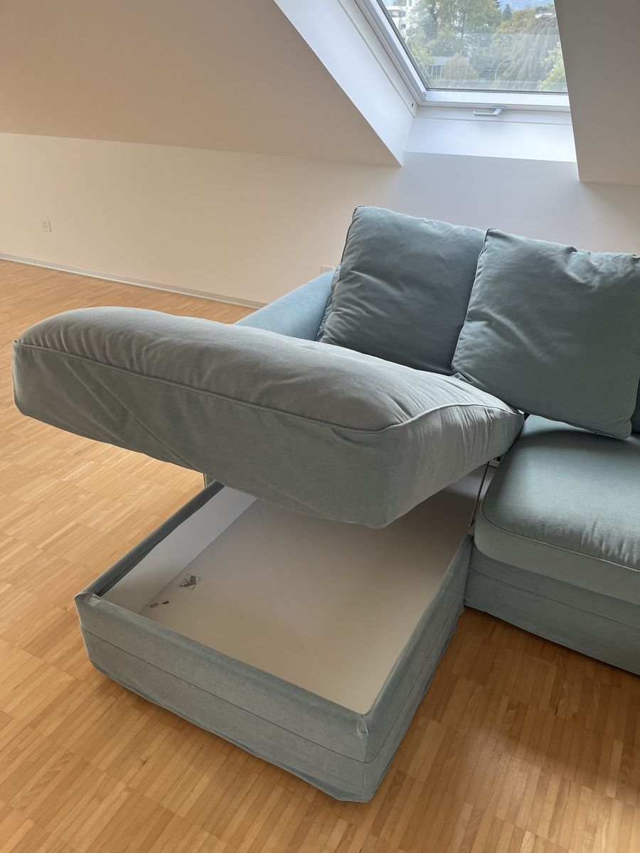 Ikea Sofas: Ecksofa mit Bettkasten türkis – Gebraucht aus Solothurn von Michelle.98 2