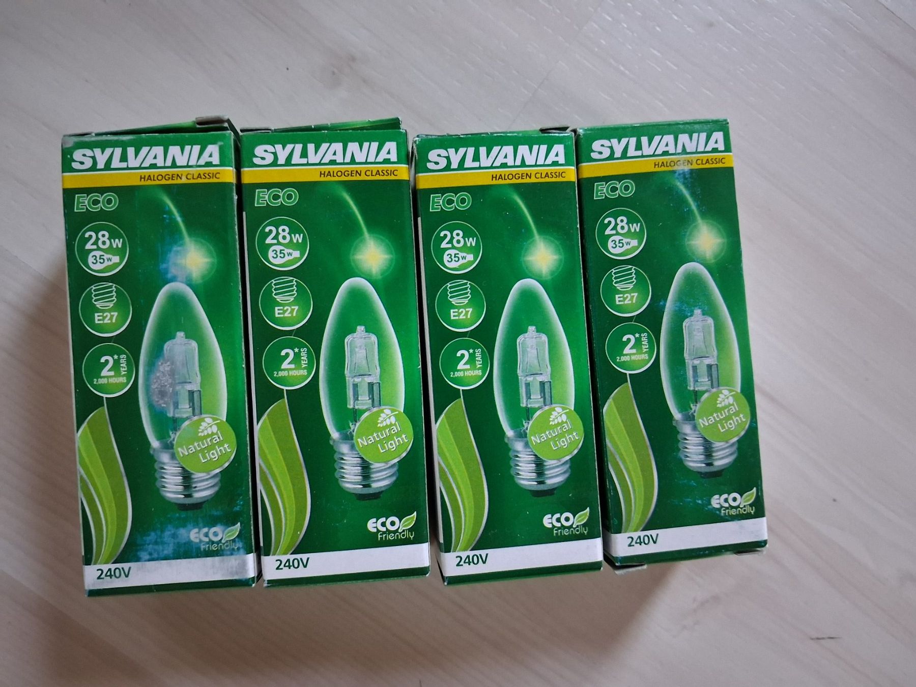 Lampade: 4 X GLÜHBIRNE IN KERZENFORM HALOGEN – Nuovo e nell'imballaggio originale da langnau venduto da Santos1411