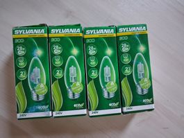 4 X GLÜHBIRNE IN KERZENFORM HALOGEN