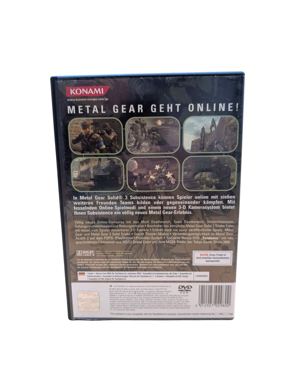 Sony Giochi: Metal Gear Solid 3 Subsistence PlayStation 2 (PS2) – Usato da Domat/Ems venduto da IsseldorsShop 2