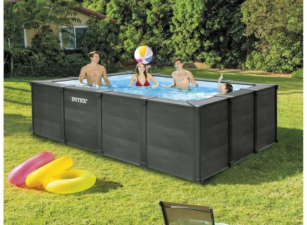 Intex Schwimmbad: INTEX Exotic 400x300x124cm Luxus Graphitpool JETZT 2150 CHF – Neu und originalverpackt aus Wynau von Intexpool24