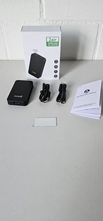 CarlinKit 5.0 Draadloze CarPlay/Android autoadapter, 2air draadloze 2-in-1 dongle, zet bedrade Android Auto/Carplay om in draadloos, online updates voor auto's met bedrade CarPlay/Android Auto (2016