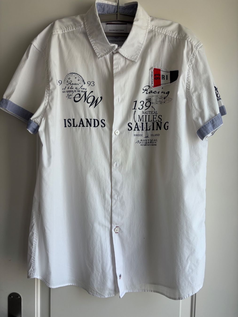 Chemises: Rhode Island Freizeithemd weiss L – D'occasion à Balsthal par Uroby