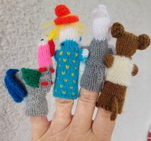 🎈27 Süsse Fingerpuppen Kasperlifiguren handgestrickt