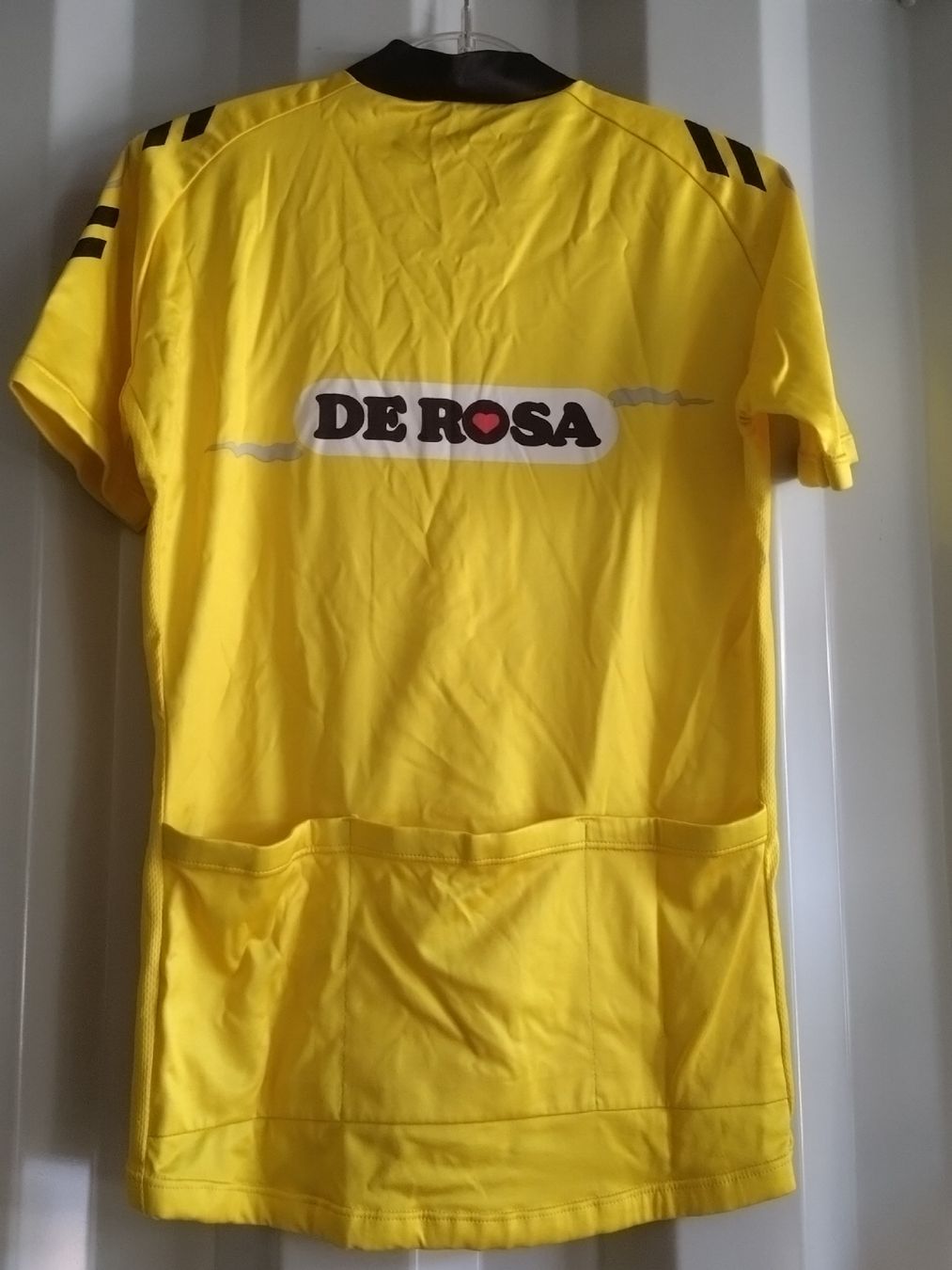 Leibchen & Hosen: Maillot de cyclisme De Rosa jaune, vintage – Gebraucht aus Farvagny-le-Grand von LaCaverne 4