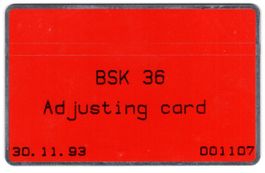 L&G BSK 36 Adjusting card 30.11.93 - rare Service Taxcard