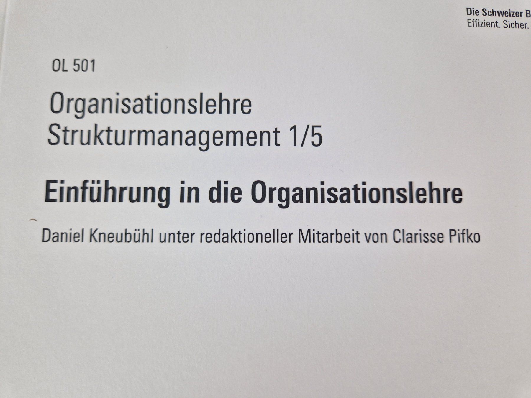 Libri: Kurprogramm "Organisationslehre" – Usato da Muhen venduto da Restwert_Muhen 1