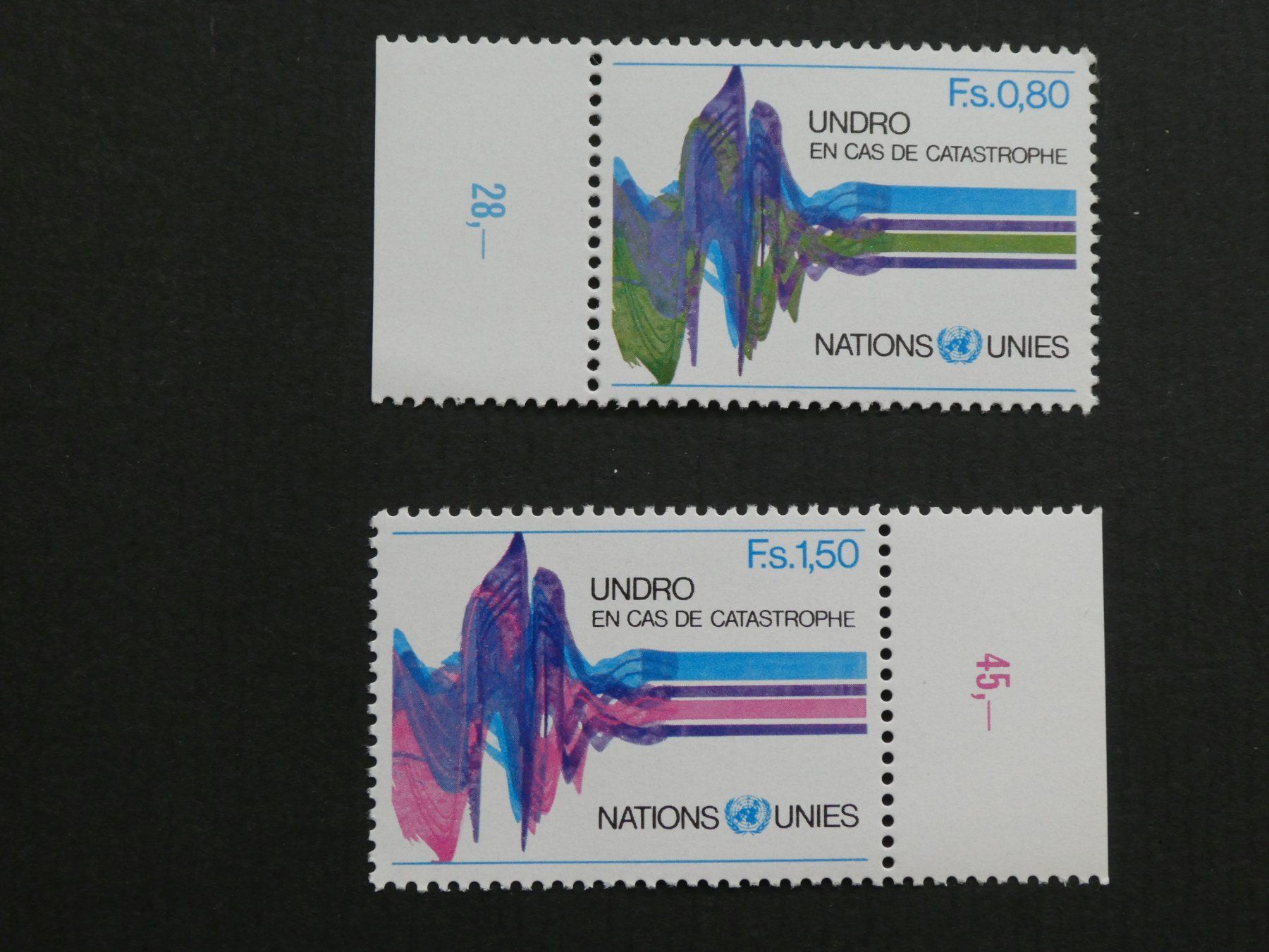 Tutti i francobolli: UNO Genf 1979 Einzelmarken ** mit Tab – Usato da Sissach venduto da eriluz