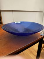 Schale aus Glas, blau, Durchm. 40 cm