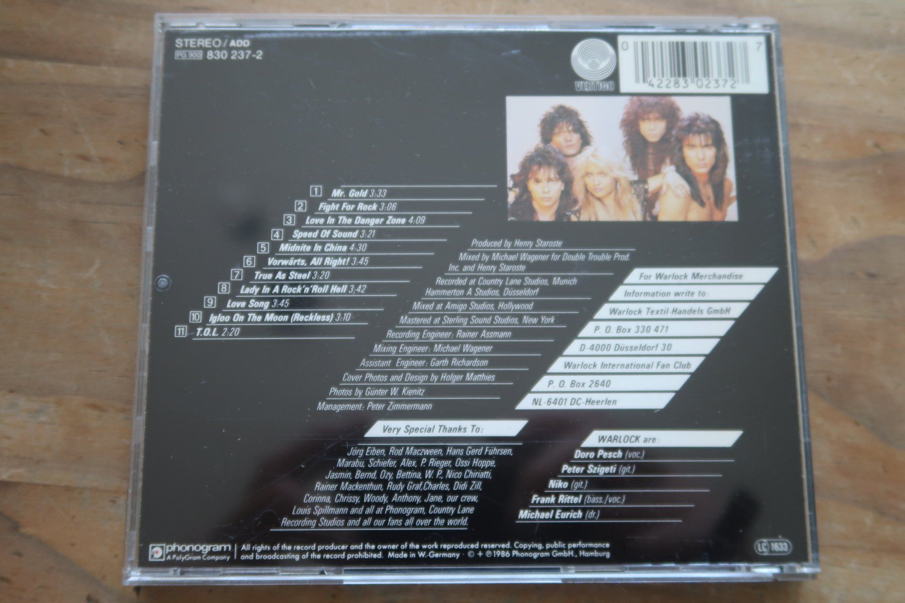 CD: WARLOCK - TRUE AS STEEL - DORO - CD – Usato da Basel venduto da Patiscat 1