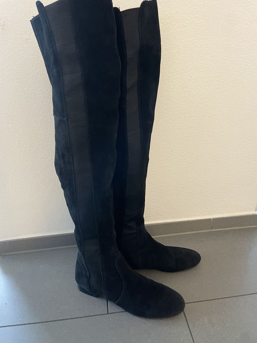 Scarpe da donna: Schwarze Wildleder Overknee-Stiefel Gr. 36 – Nuovo (secondo la descrizione) da Winterthur venduto da Lili3435 2