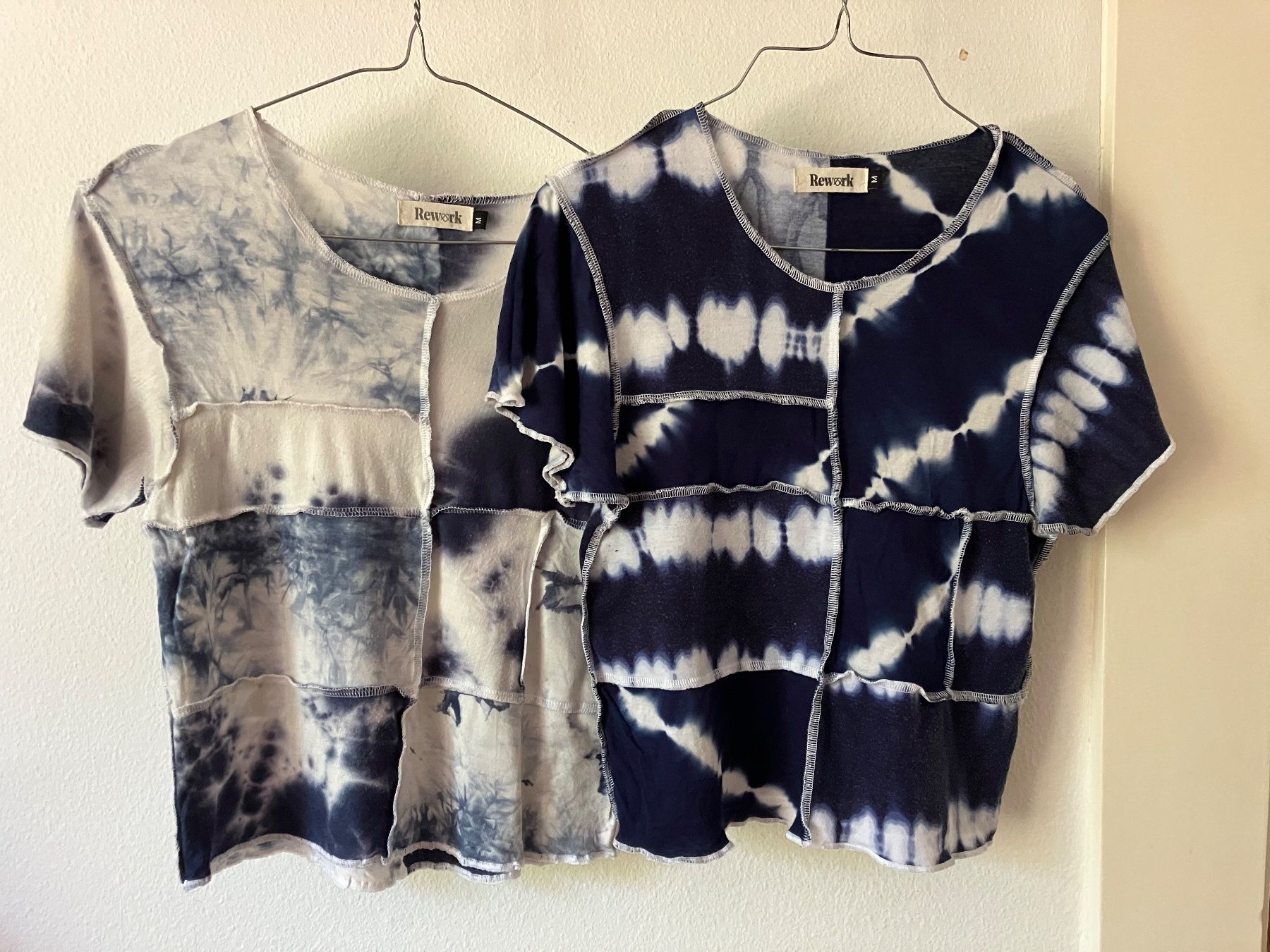 T-shirt: 2x Rework Patchwork T-Shirts, Grösse S-M – Usato da Zürich venduto da MonkeyTunes