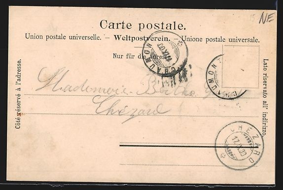 Cartoline postali: AK Chaumont /NE, Vue générale, 1900 – Usato da Berlin venduto da bartko-reher 1