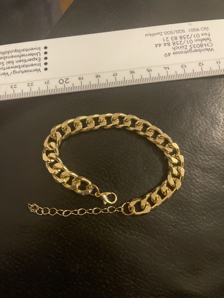 Bracciali & Braccialetti: Gourmette unisexes dorée solide 16 cm + 5 cm neuve  – Nuovo (secondo la descrizione) da Kloten venduto da Vermicelles 1