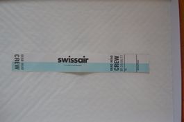 Swissair Baggaga  Crew Label DEAD HEAD Crew (alte Version)