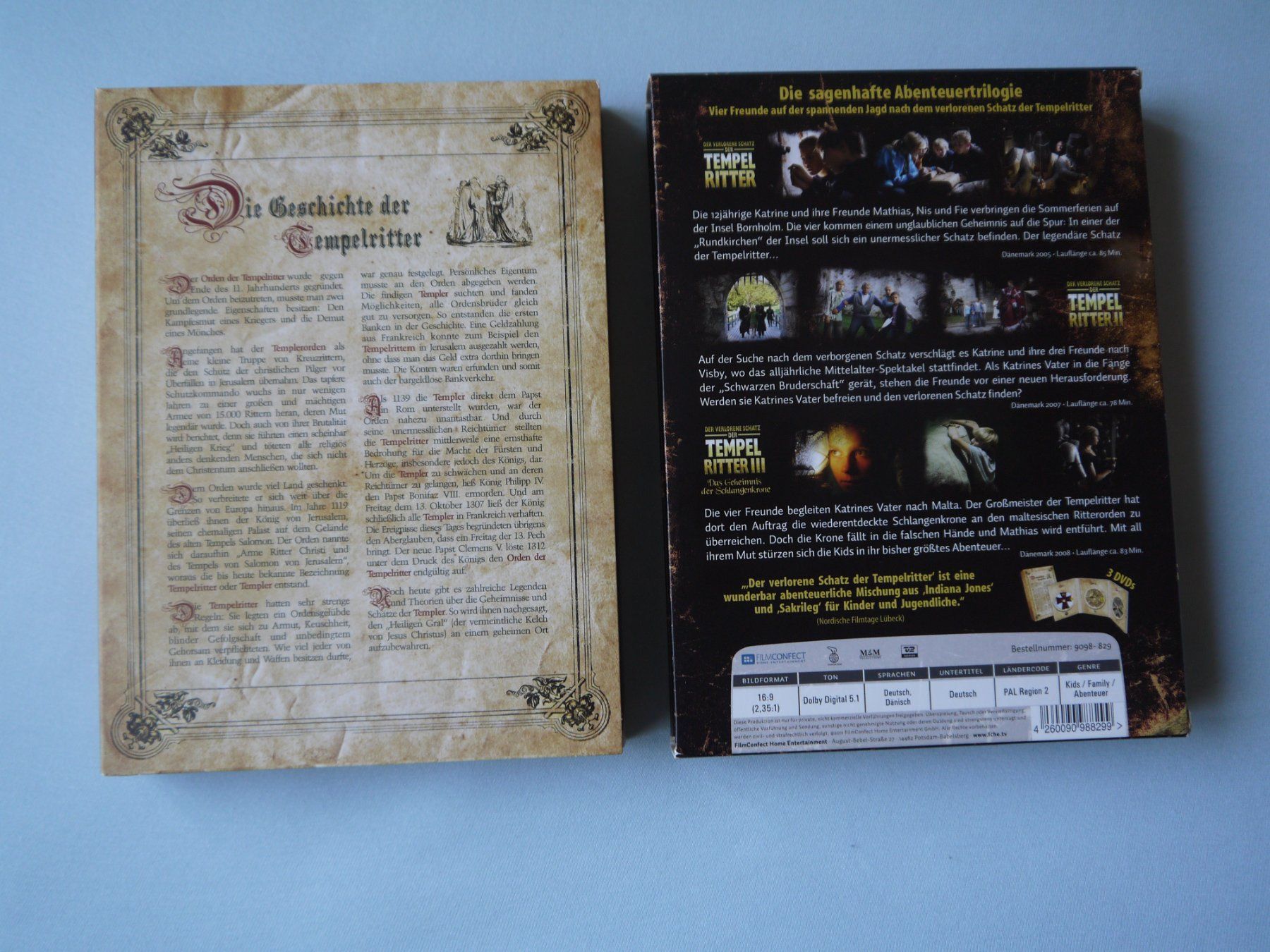Tutti i DVDs: DER VERLORENE SCHATZ DER TEMPELRITTER - Trilogie -selten – Usato da Hagendorn venduto da Blaf 2