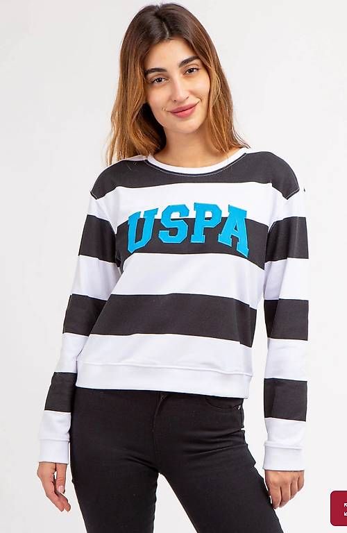 US Polo Maglioni & Felpe: Long Sleeve Cropped Stripe Pullover U.S Polo – Nuovo e nell'imballaggio originale da Zürich venduto da ser_26bt