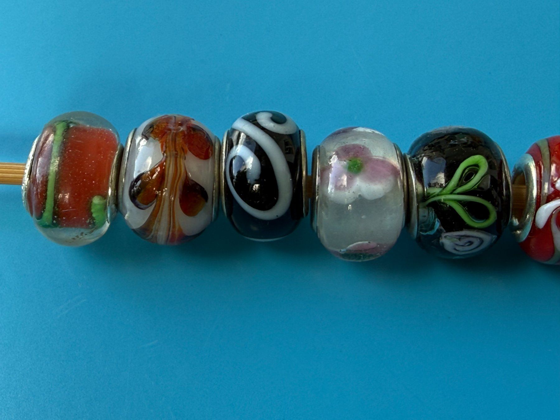 Anhänger: 7 BEAD  PERLEN  PANDORA KOMPATIBEL ASS.   BEADS – Gebraucht aus Subingen von ArtBead 1