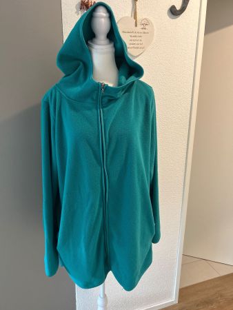 Kapuzen Fleecejacke grün Gr. 48/50