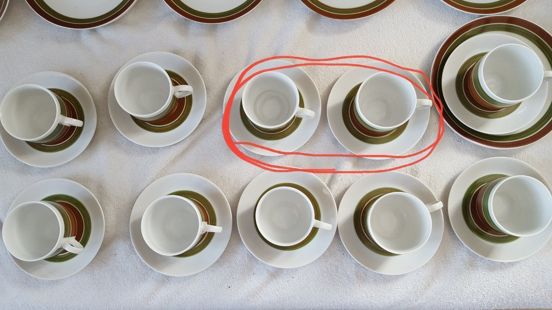 Set di piatti: Teller und Tassen, Mitterteich Bavaria – Usato da Schönengrund venduto da Liane63 1