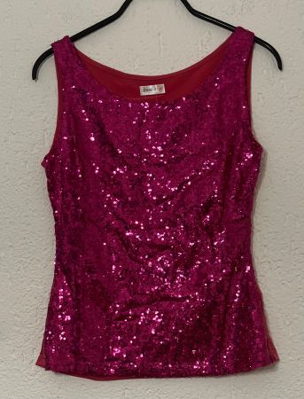 Pink Glitzer Top, ideal für die nächste Party, Grösse M
