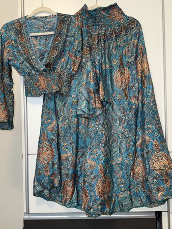 Hosen-Oberteil Set 100% SEIDE/ ONE SIZE