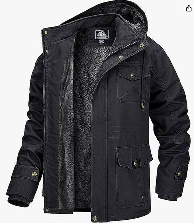Veste bomber hiver en polaire homme style militaire capuche