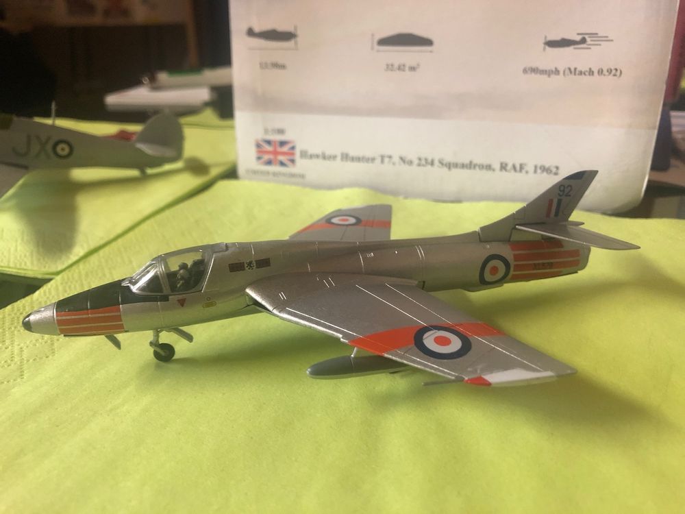AMER 1:100 Hawker Hunter T7 RAF 1962 metal Doppelsitzer | Kaufen auf ...