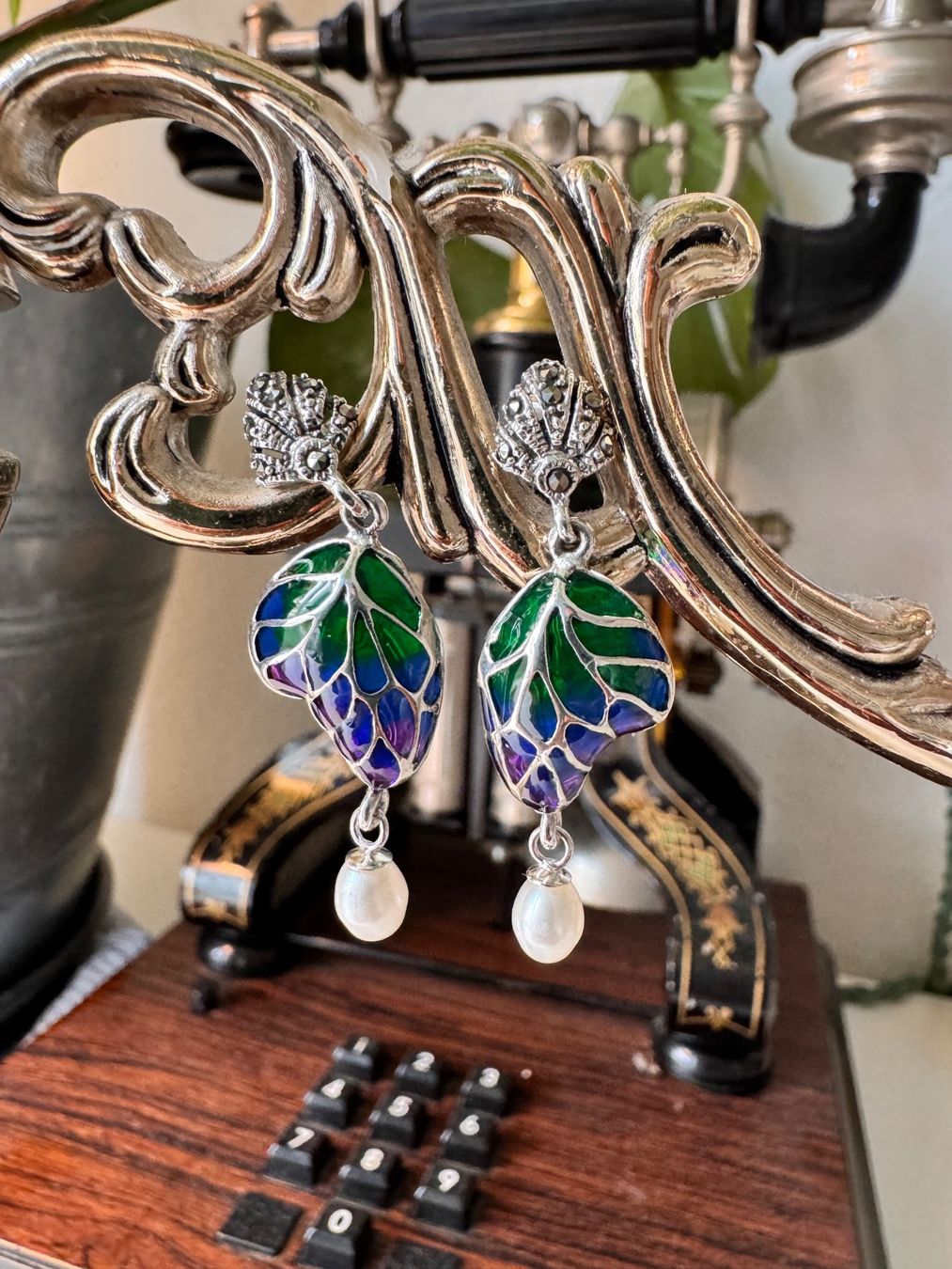 Orecchini pendenti & Orecchini a lobo: Ohrringe Tiffany Technik mit Perlen  Silver925 – Nuovo (secondo la descrizione) da Zürich venduto da LIBELLA13 6