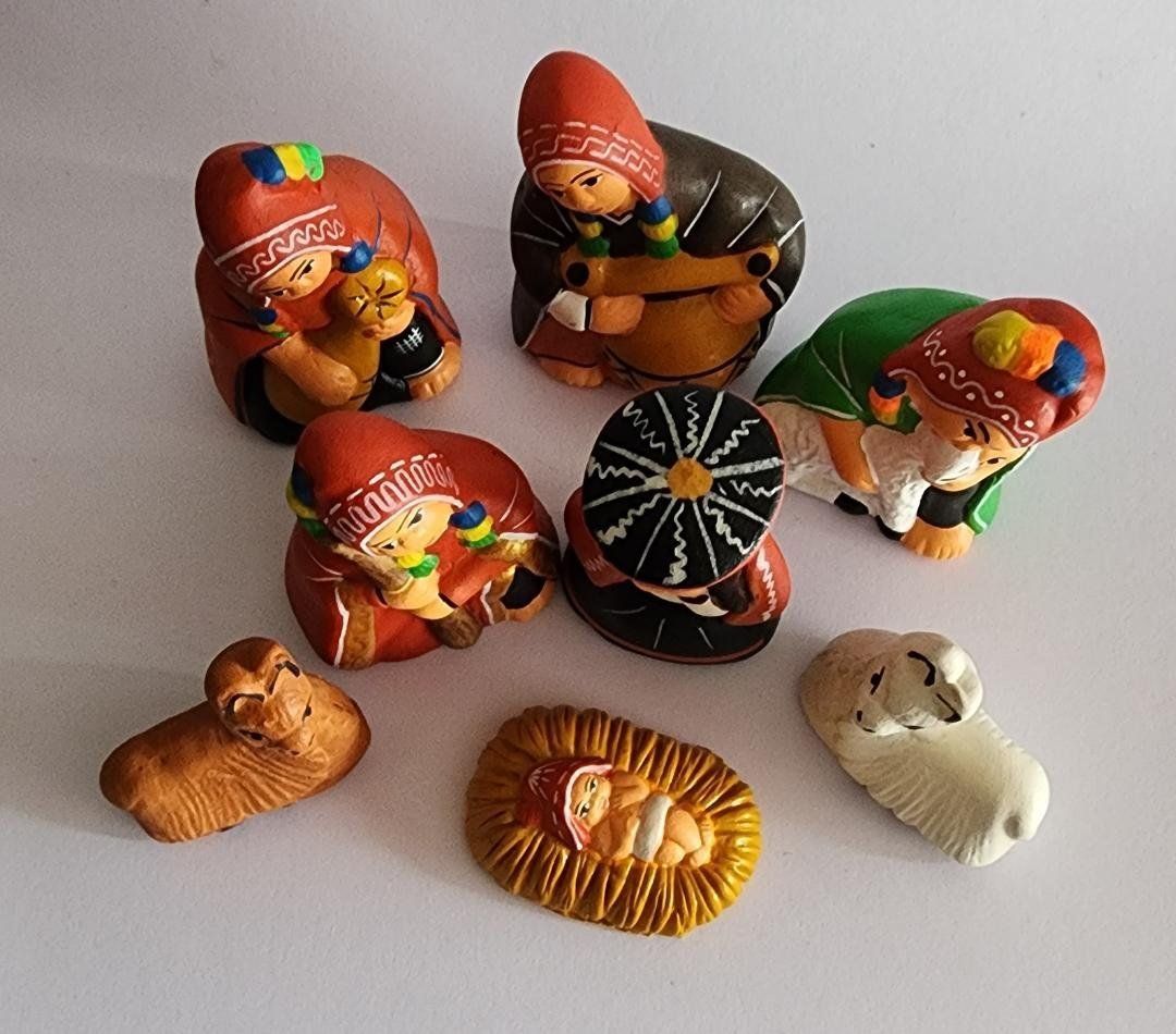 Figuren: Peru: 8 wunderschöne Keramik Krippefiguren, Neu!! – Neu (gemäss Beschreibung) aus Zihlschlacht von Glomex 5