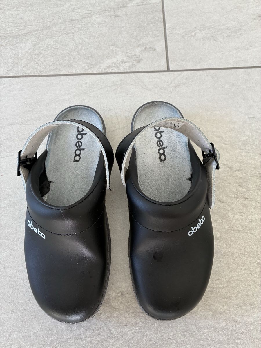Chaussures femmes: Abeba Leder Pantolette schwarz  – Neuf (Voir description) à Siebnen par rapunzel17 1