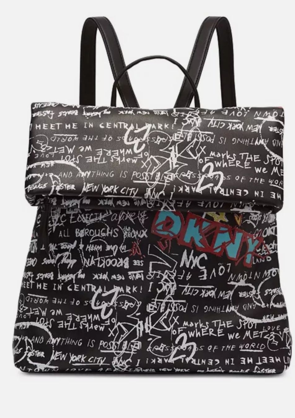DKNY Rucksäcke: DKNY Graffiti Rucksack schwarz neuwertig – Neu (gemäss Beschreibung) aus Erlinsbach SO von ULIKH