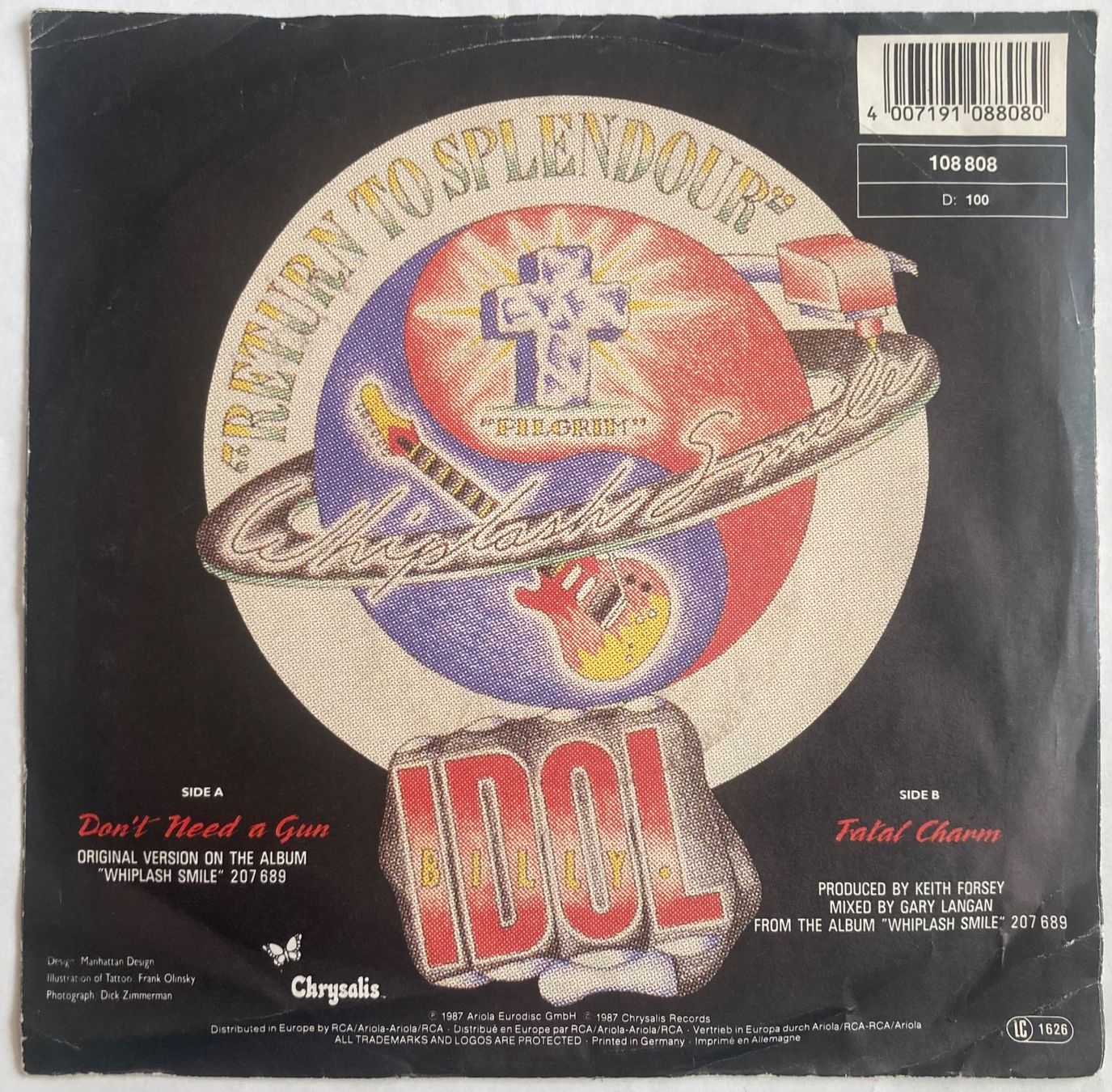 Dischi in vinile: BILLY IDOL - DON'T NEED A GUN – Usato da Poliez-Pittet venduto da Newtown-Records 1