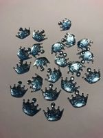 Bastelbedarf 22 Kronen blau Grösse 20mm