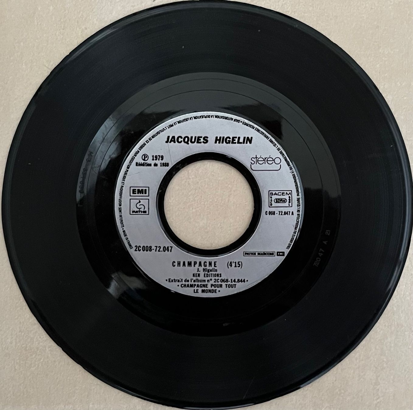 Dischi in vinile: HIGELIN - CHAMPAGNE – Usato da Bussigny venduto da vinyl-pas-cher