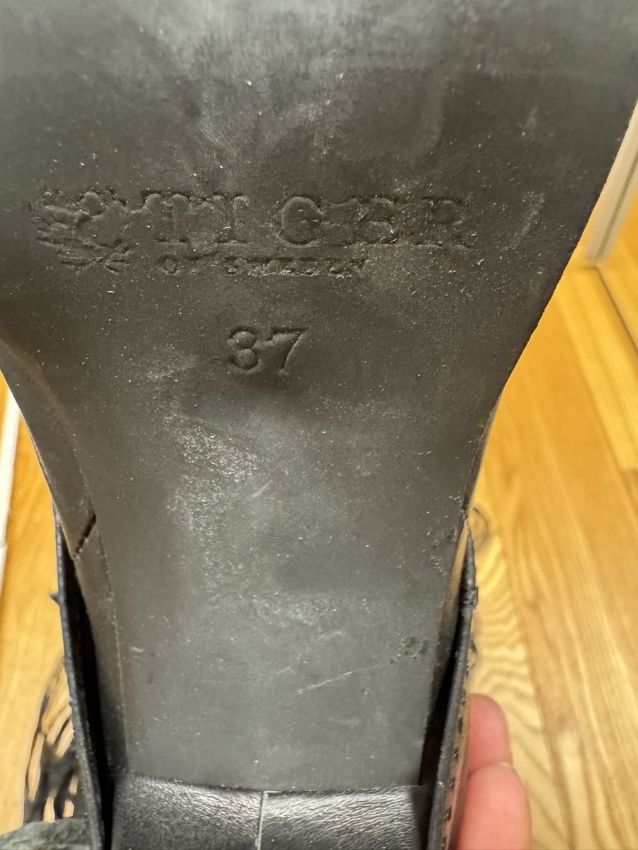 Tiger of Sweden Scarpe da donna: Lederstiefel mit Fransen, High Heels,  Gr. 37, – Nuovo (secondo la descrizione) da Haldenstein venduto da nicB74 7