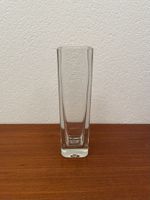 Massive Blockvase vintage Glas Vase 60er 70er Blumenvase