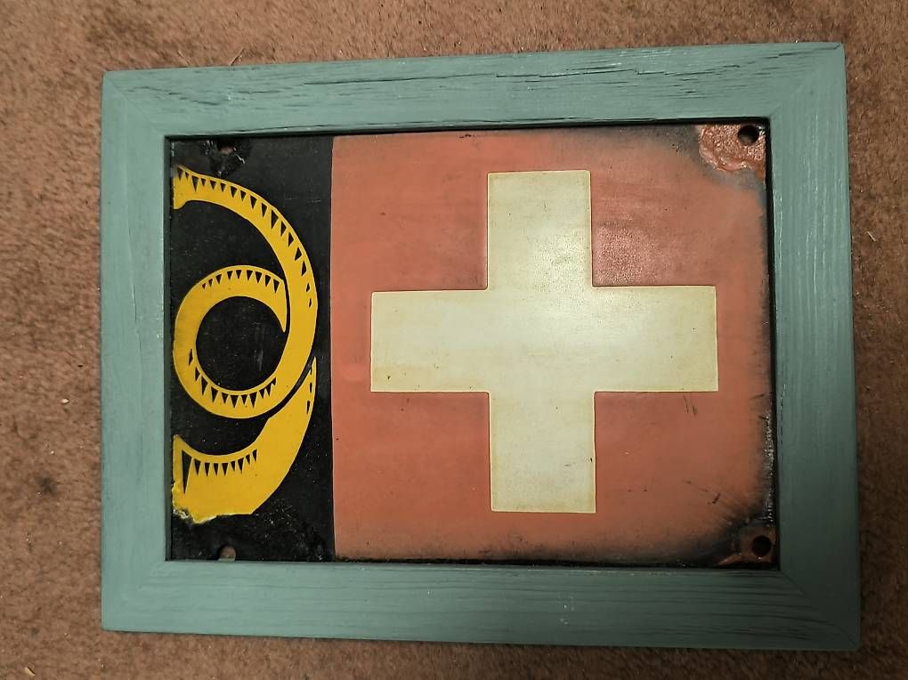 Insegne: Alte P.T.T Tafel von Postkutschen oder Bahnwagen – Usato da Basel venduto da big_2cvp 1