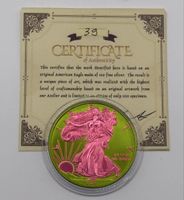 American Silver Eagle 2021 - Pink & Green – Lim. 100