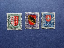 1921 Pro Juventute 18-20 einheitliche Voll-Stempel - SELTEN