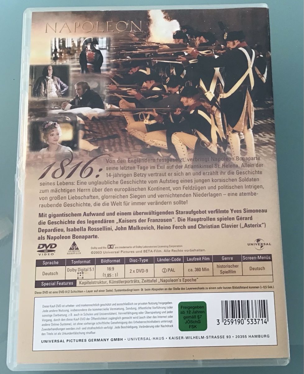 Tutti i DVDs: Napoleon 2 DVD-Set FSK 12 – Usato da Aefligen venduto da Bubu218 1