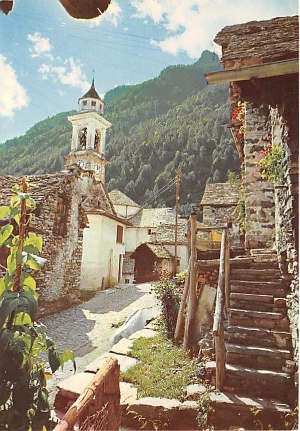 Cartoline postali: TI - Sonogno, Valle Verzasca – Usato da Ottikon b.Kemptth. venduto da Neptun1974