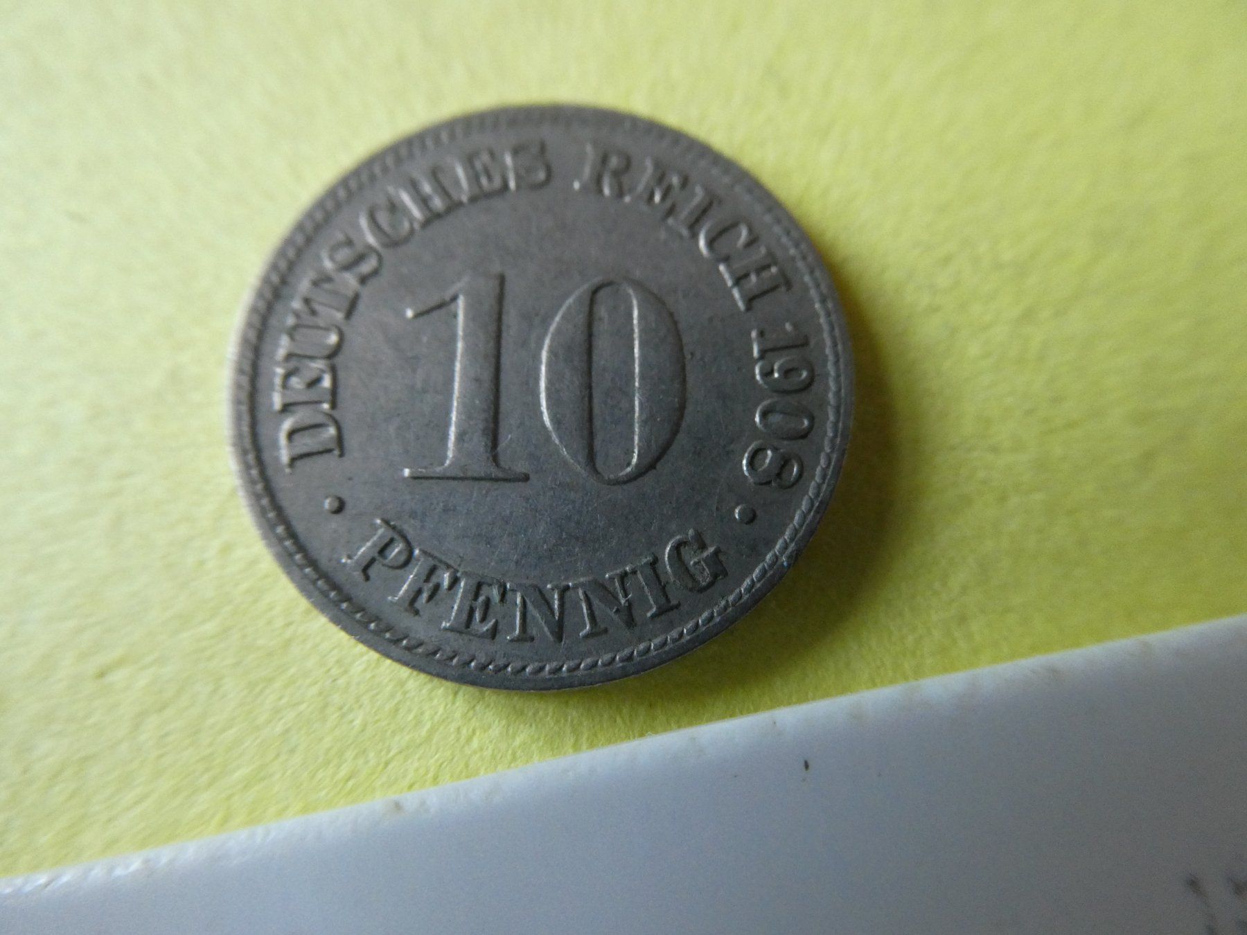 Tutti le monete: Dt. Reich 1911 J, 10 Pfennig – Usato da Hinterforst venduto da Rohusri