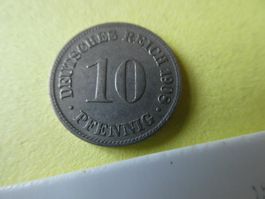 Dt. Reich 1911 J, 10 Pfennig