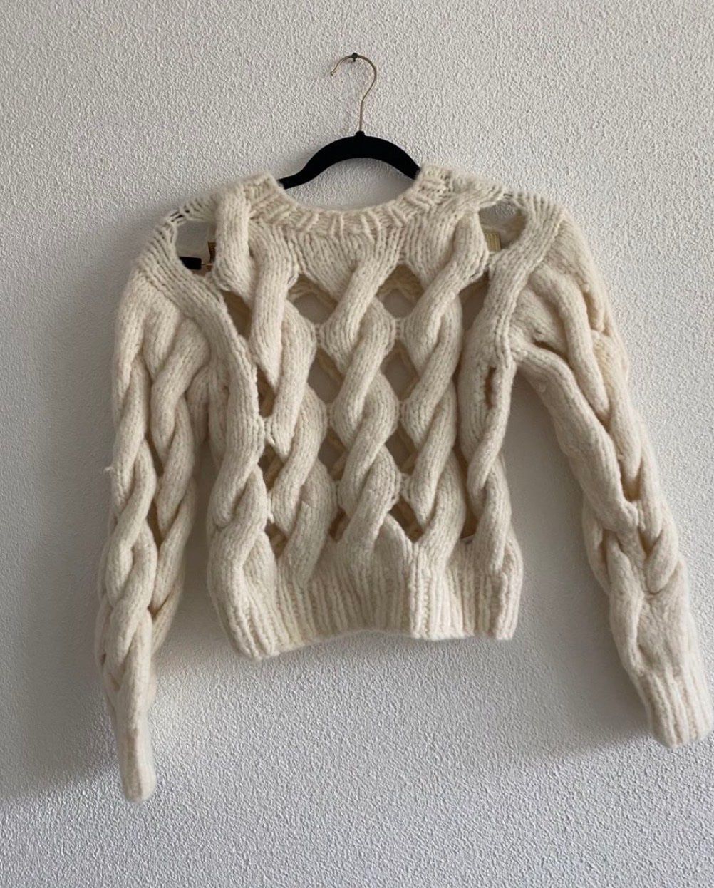 H&M Maglioni & Felpe: H&M STRICKPULLOVER ZOPFMUSTER CREME WEISS GR.XS – Usato da Menziken venduto da Fluriology 1