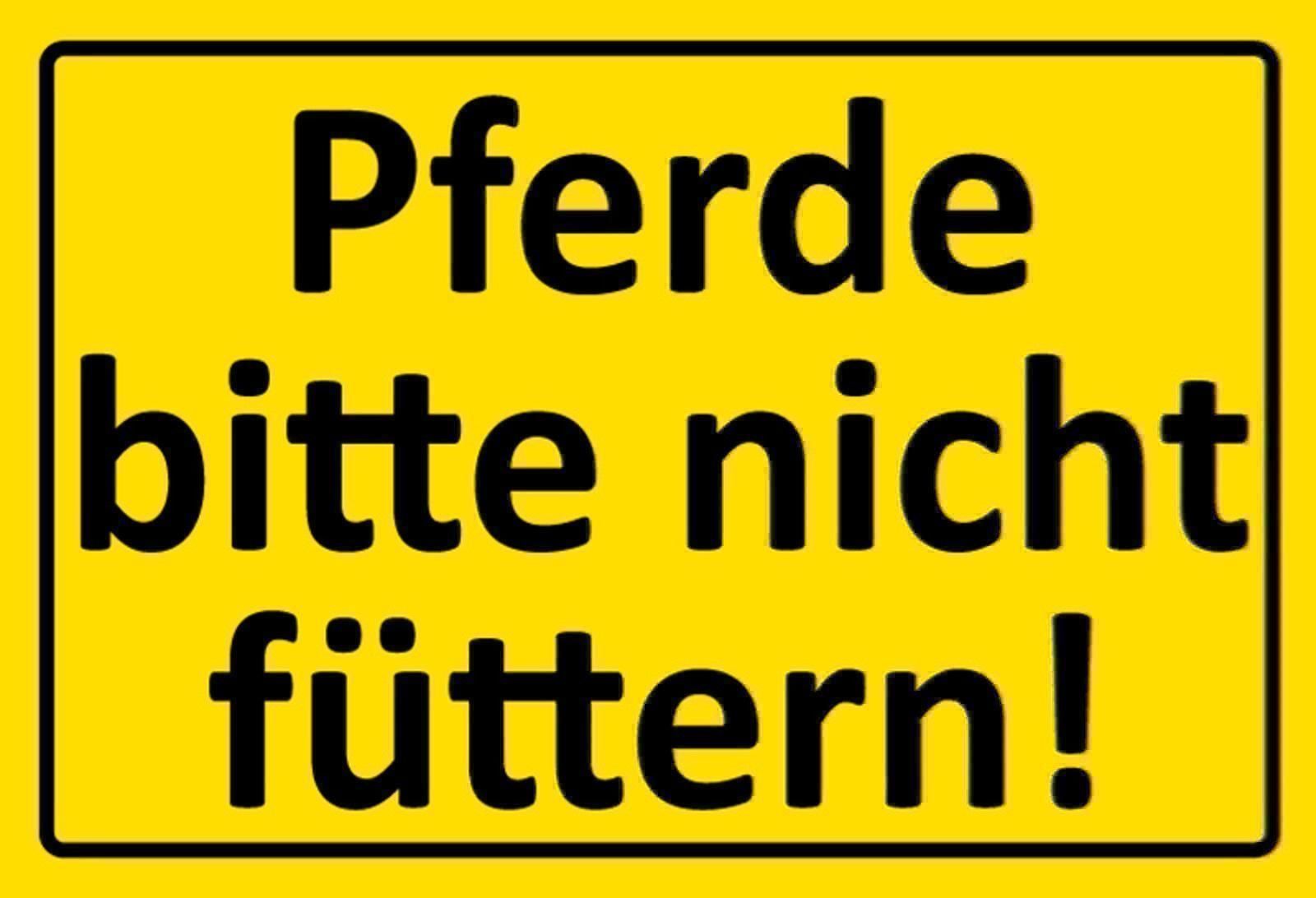 Insegne: Blechschild-PFERDE BITTE NICHT FÜTTERN – Nuovo e nell'imballaggio originale da Rupperswil venduto da big-one-sale